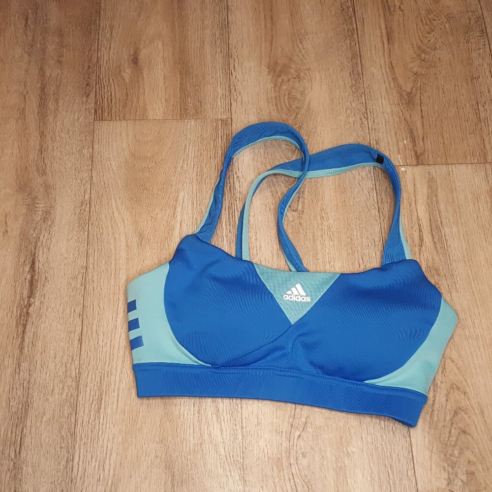 Two-Tone Blue Sports Bra